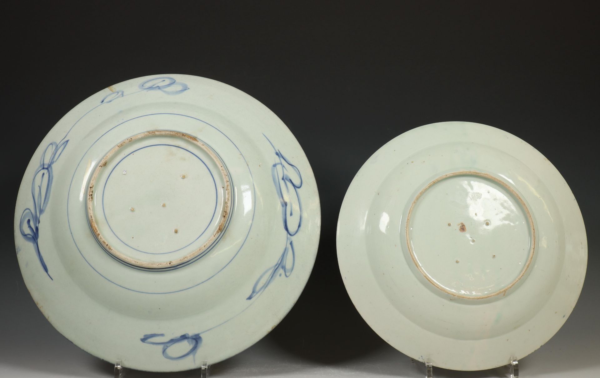 Japan, two Arita blue and white porcelain 'Kraak style' dishes, Edo period, late 17th century, - Image 2 of 2