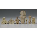 A collection of seven Syrian terracotta fragments of idols, 6th - 1st Mill Bc.