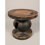 DRC., Mangbetu, round stool,