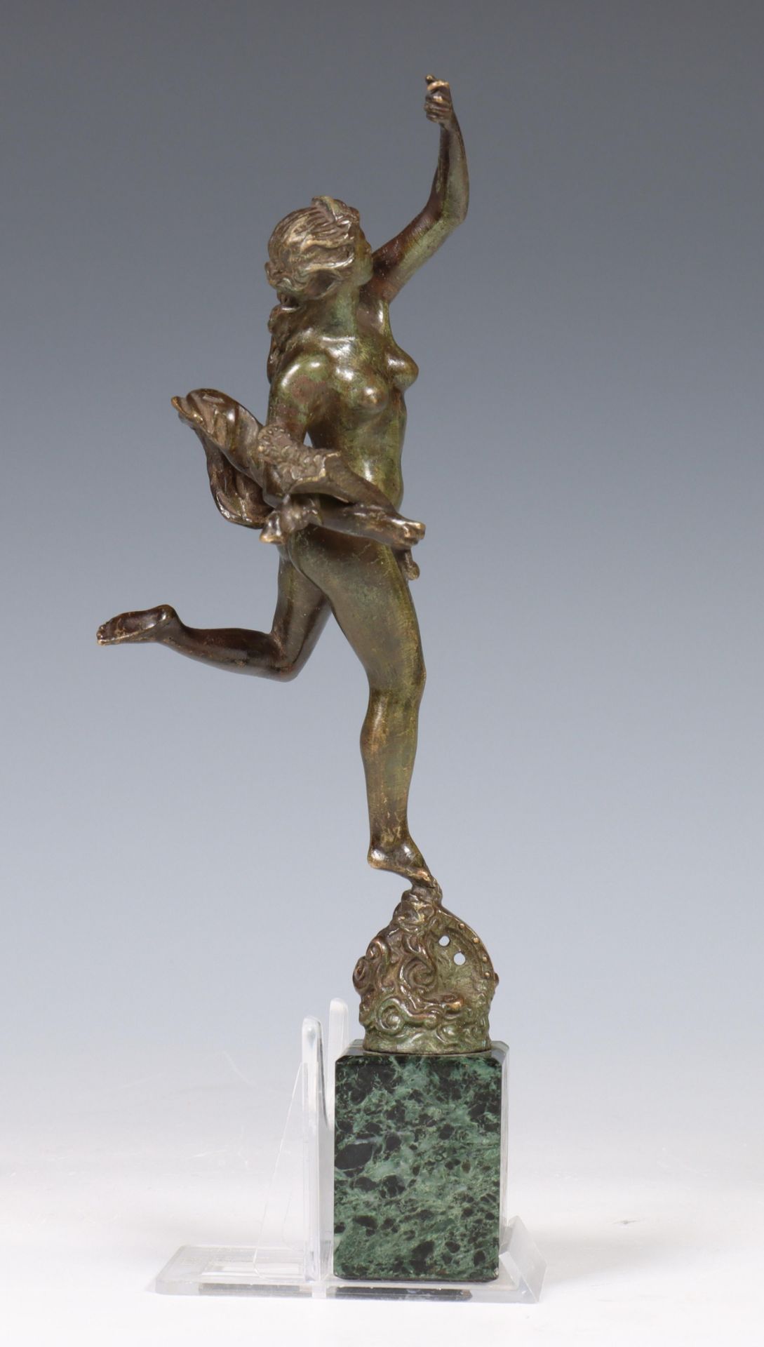 Bronzen sculptuur van Fortuna, 20e eeuw. - Image 3 of 4