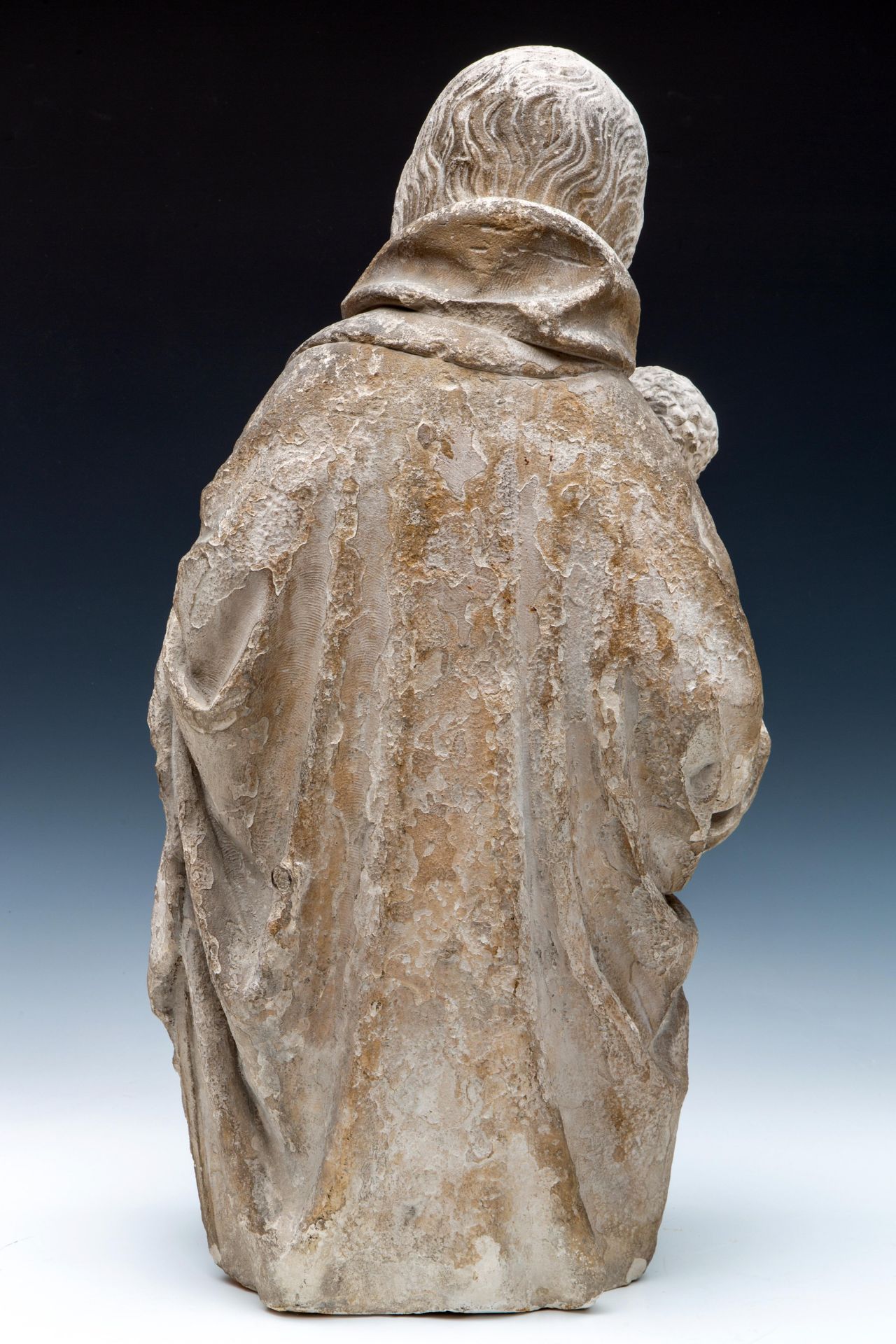Noord- Frankrijk, kalkstenen 'pierre d'Amiens' sculptuur, laat 15e eeuw; - Bild 2 aus 3
