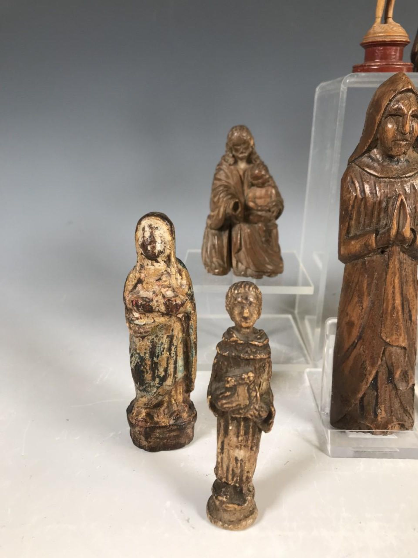 Diverse antieke vnl houten heiligenbeelden - Bild 5 aus 5