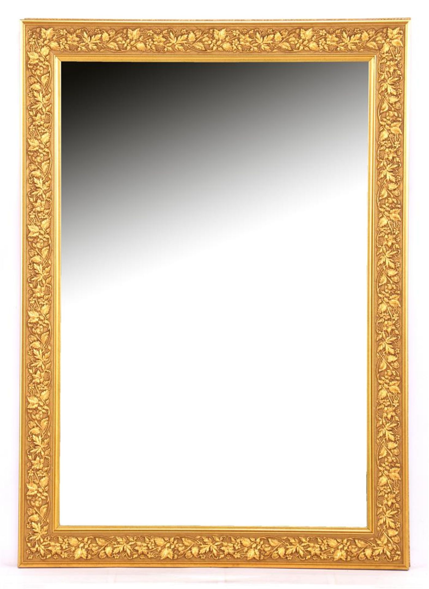Faceted mirror in gold-colored edited frame