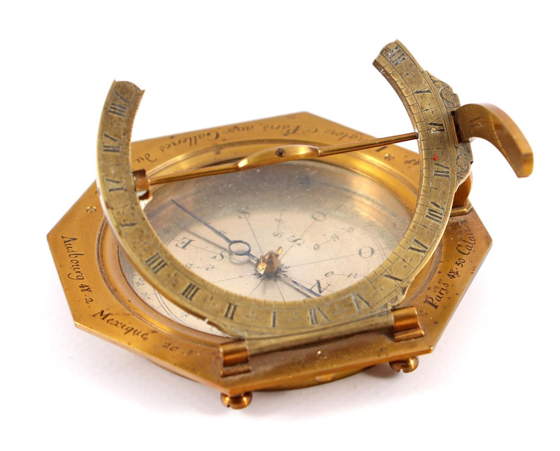 19th century French brass sun compass - Bild 3 aus 5