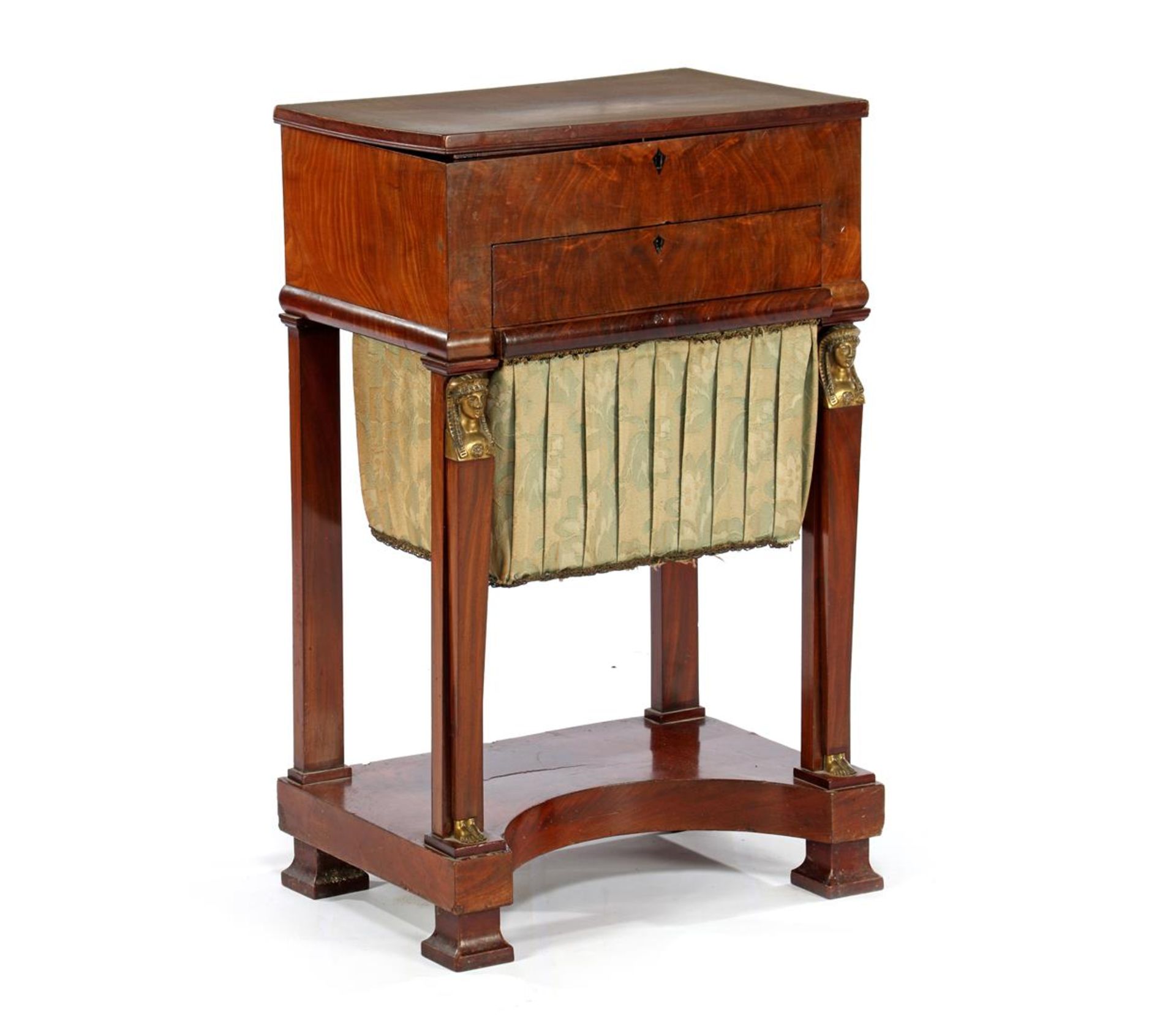 Mahogany Empire style craft furniture with flap