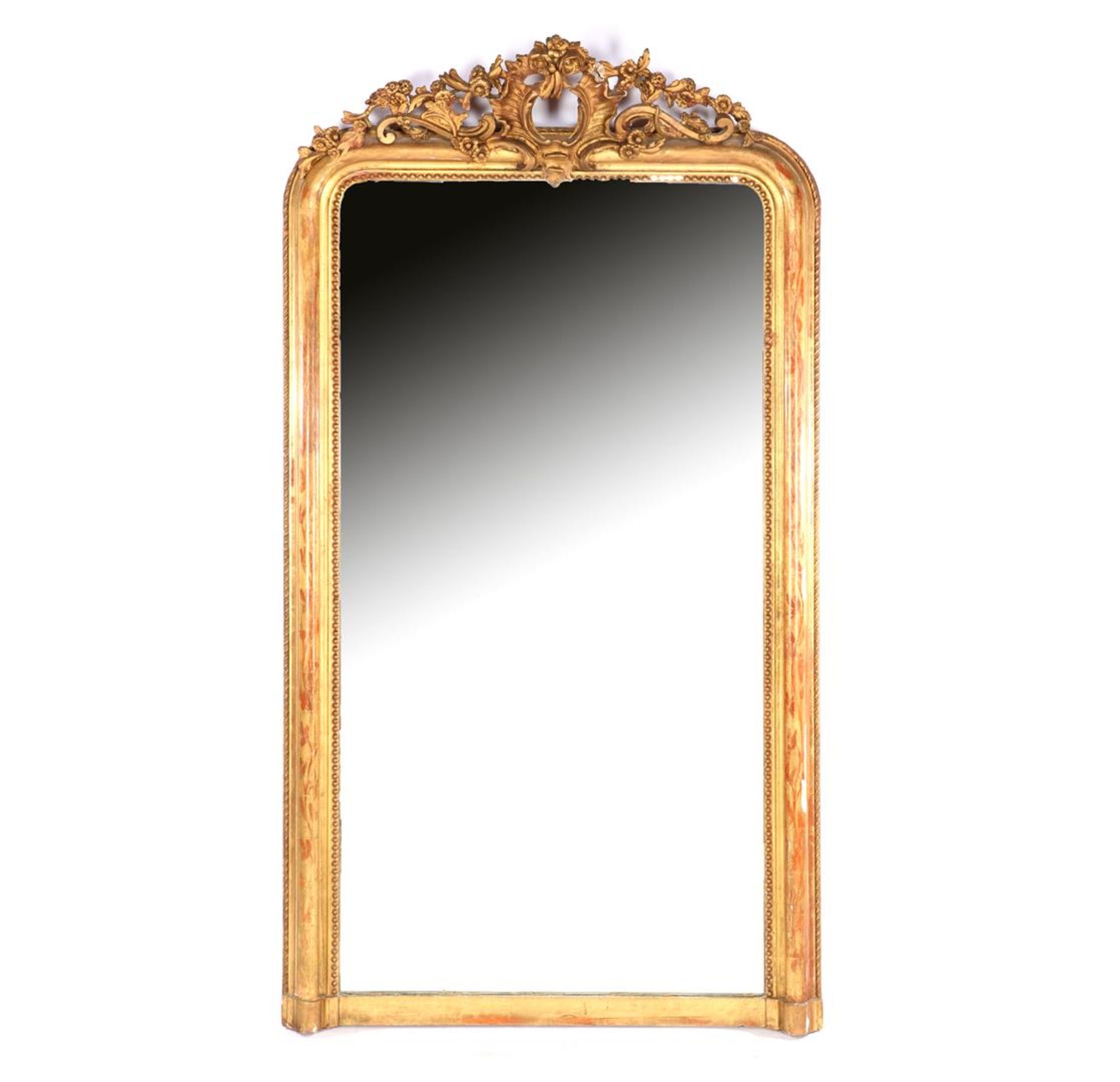 Mirror in beautiful gold-colored floral frame