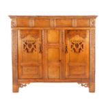 Antique oak cabinet with richly carved décor