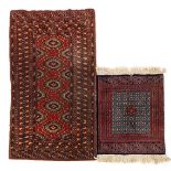 2 Hand-knotted carpets with Oriental decor