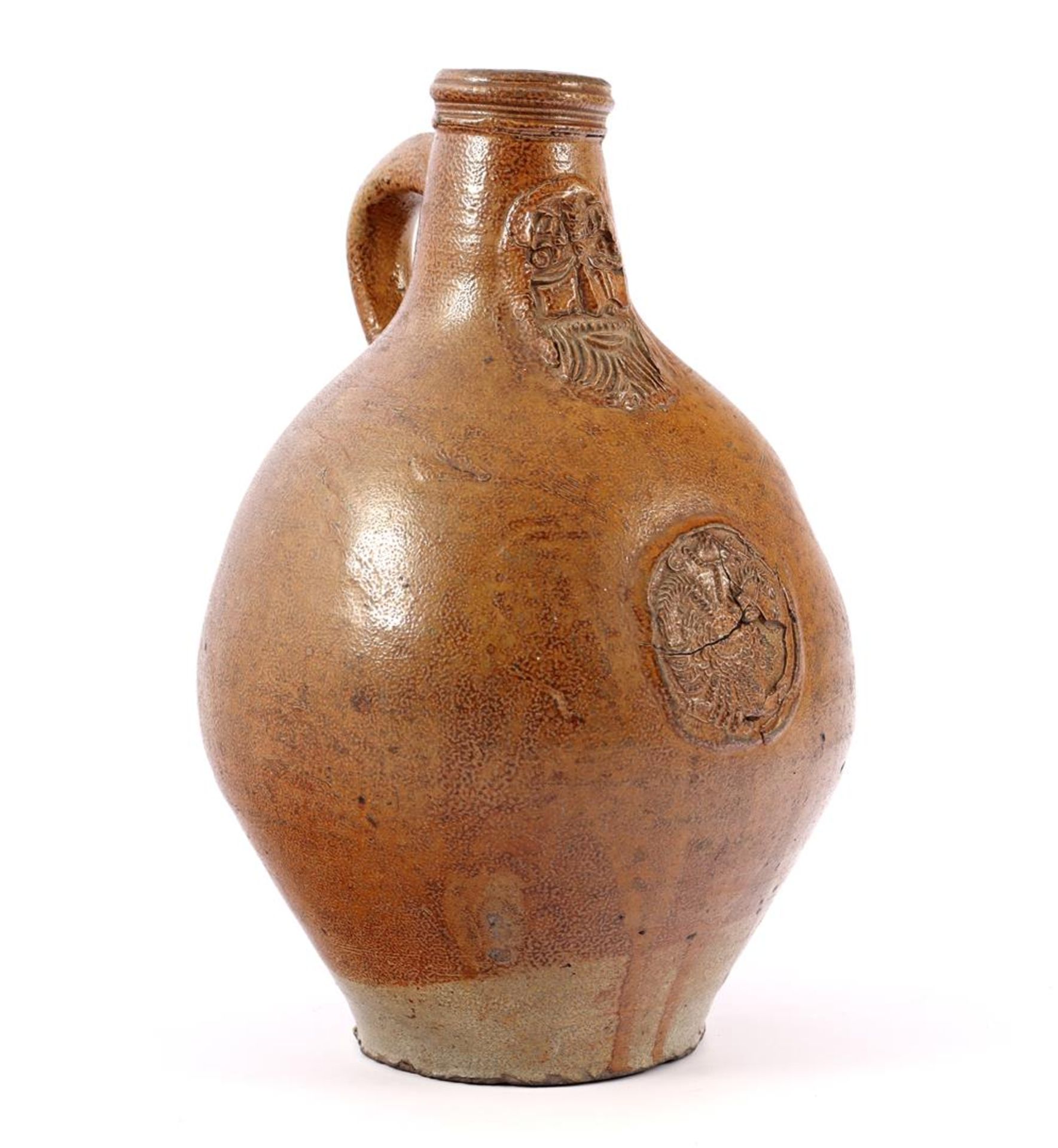18th century earthenware bearded man jug