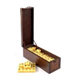 Mahjong game in wooden box