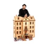 Large wooden dollhouse