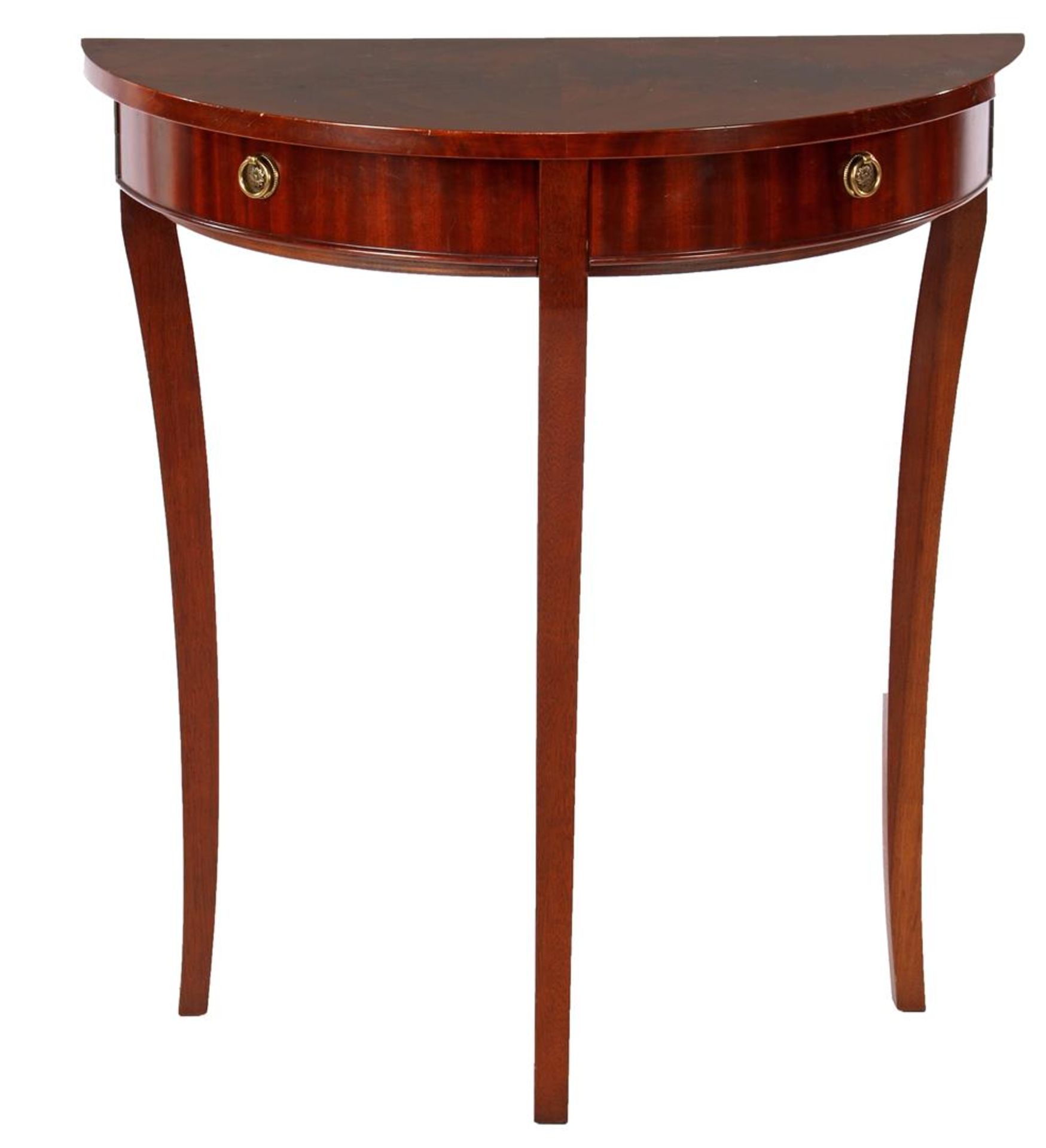 Mahogany demi lune table