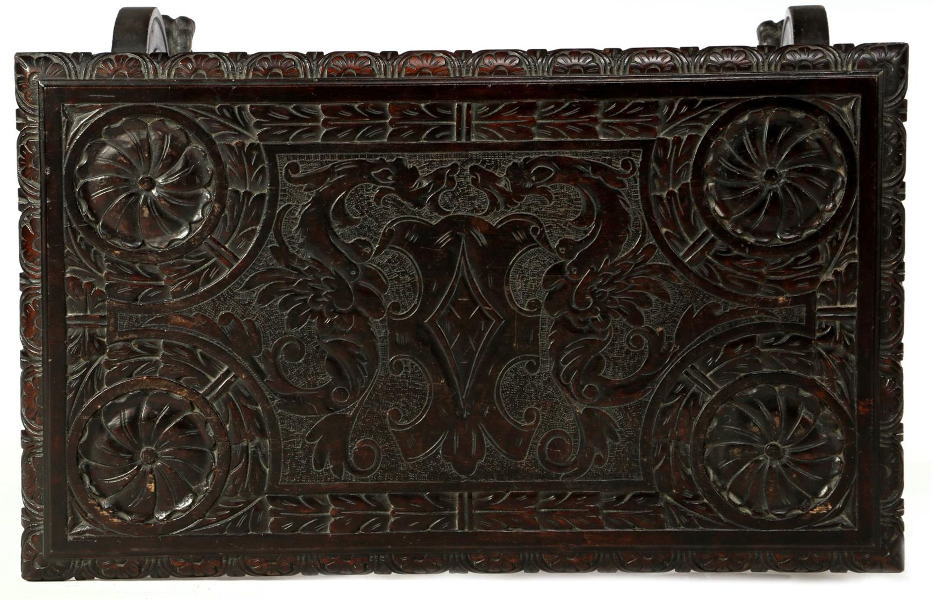 Spanish table with beautifully carved decoration - Image 2 of 2