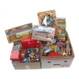 Lot b.u. various toys wo. many cars and 5x Burrago