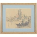 Signed Knip, Boats in the harbor