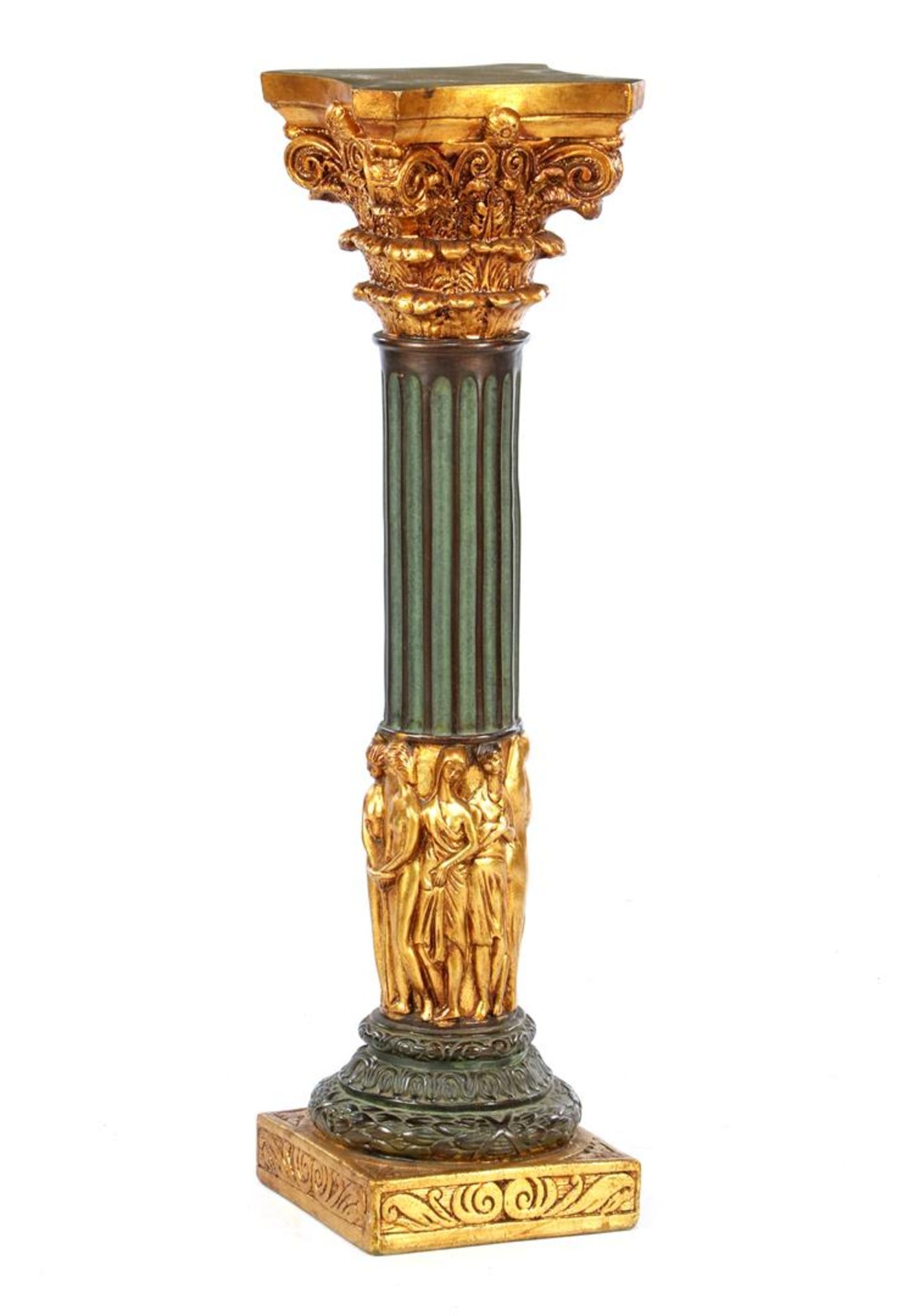 Classic plastic polychrome colored pedestal