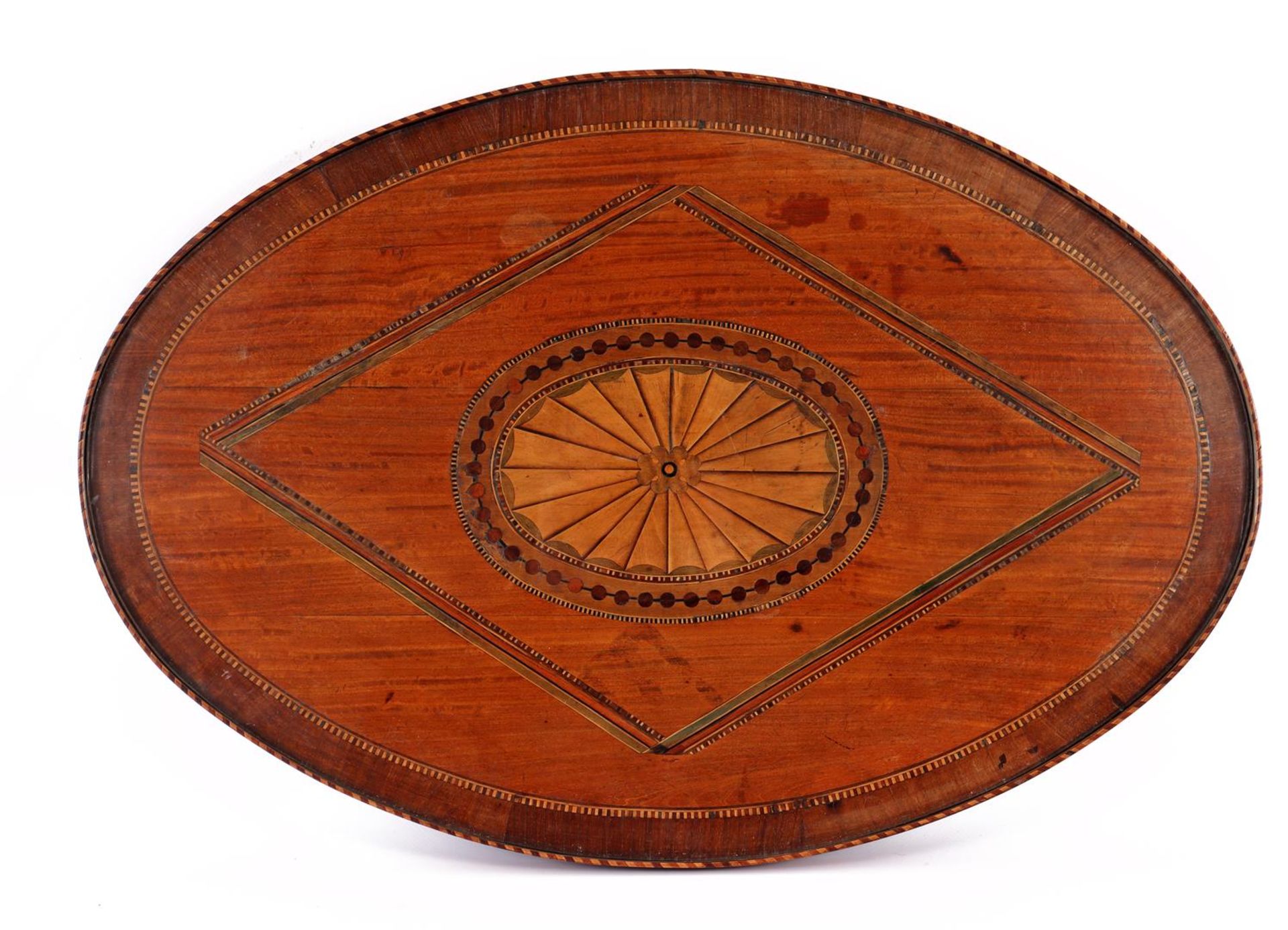 Oval tray with beautiful inlay work