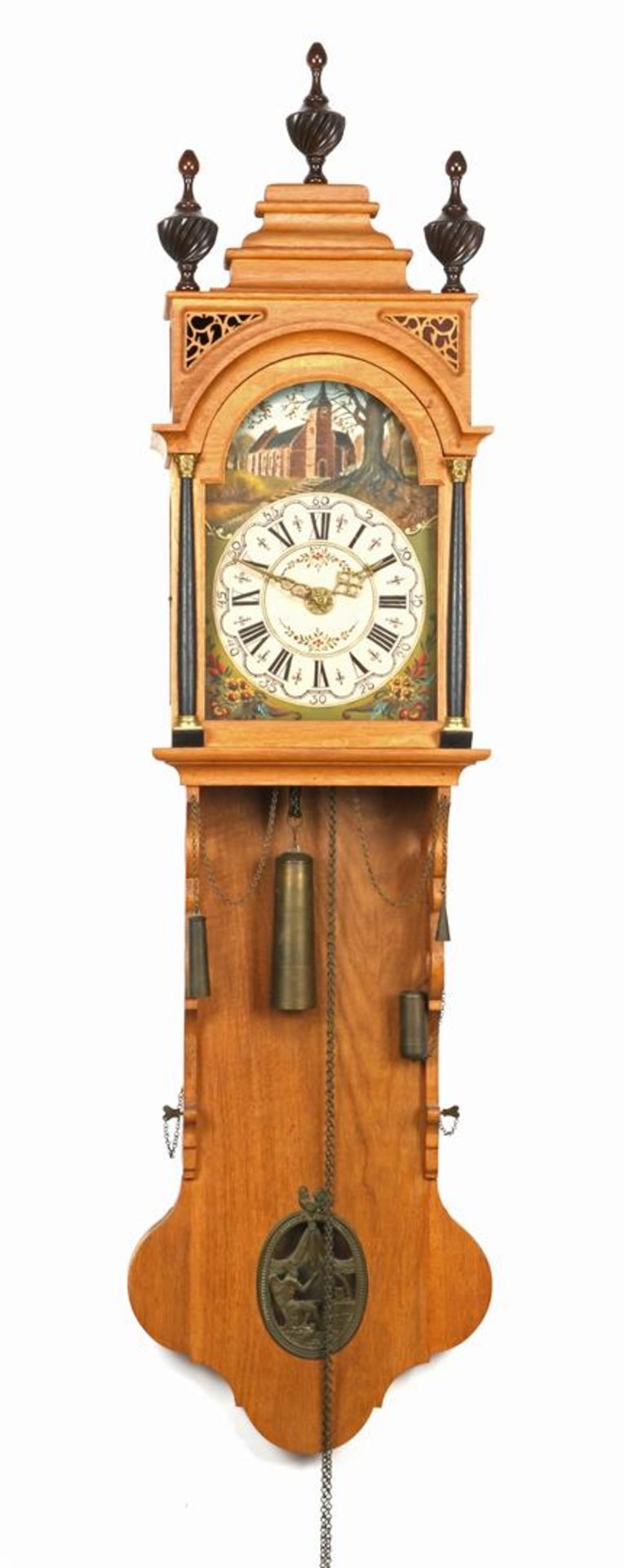Frisian tail clock with painted dial