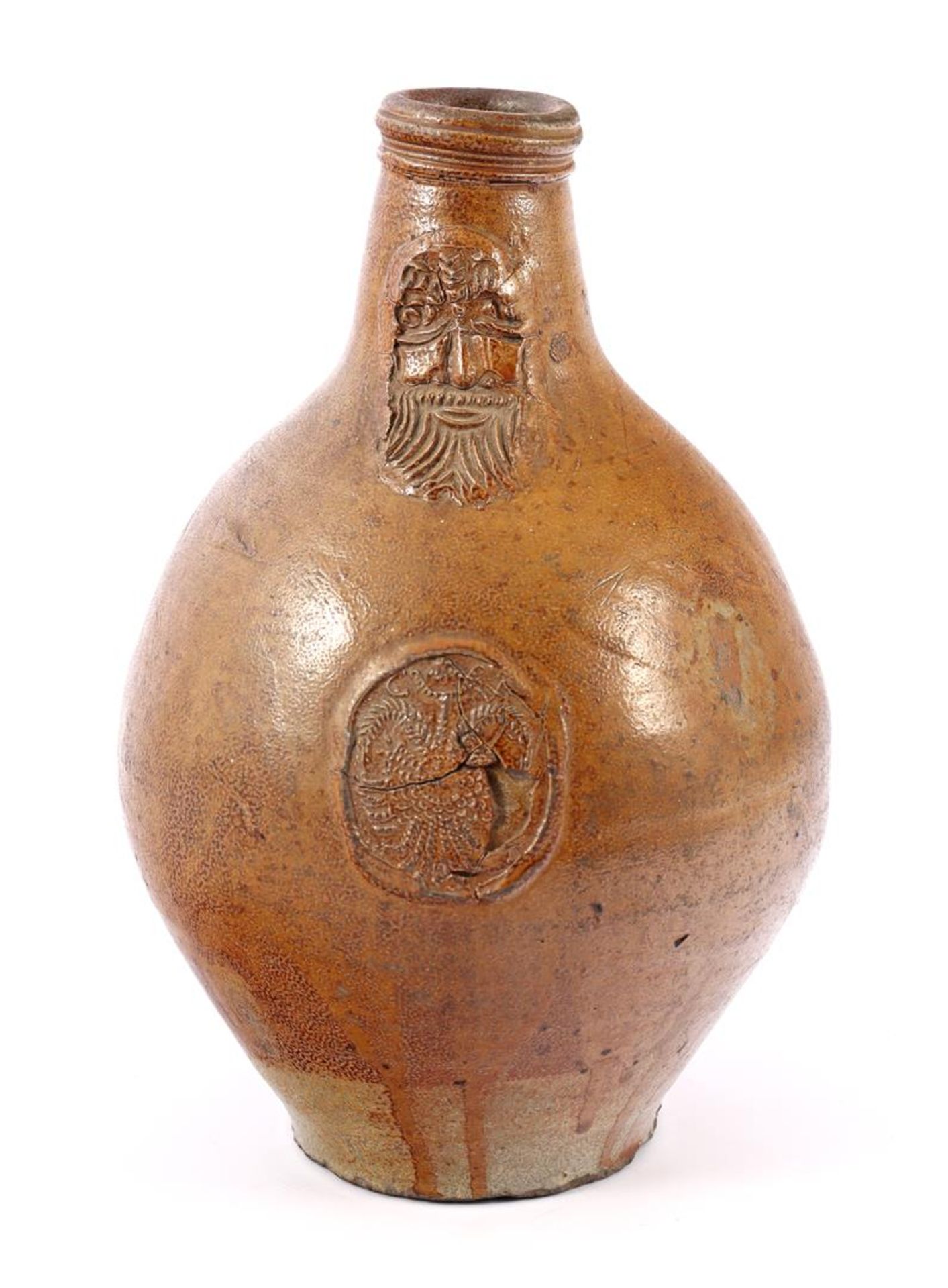 18th century earthenware bearded man jug - Bild 3 aus 3