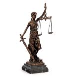 Anonymous, bronze statue of Lady Justice