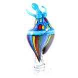 Colored glass dancing lady