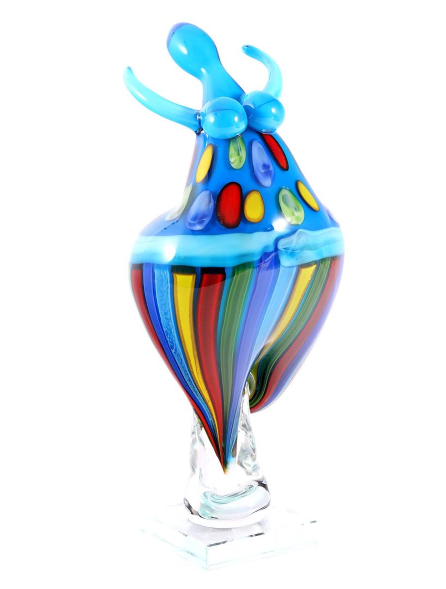 Colored glass dancing lady