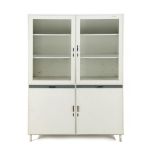 White lacquered pharmacy cabinet