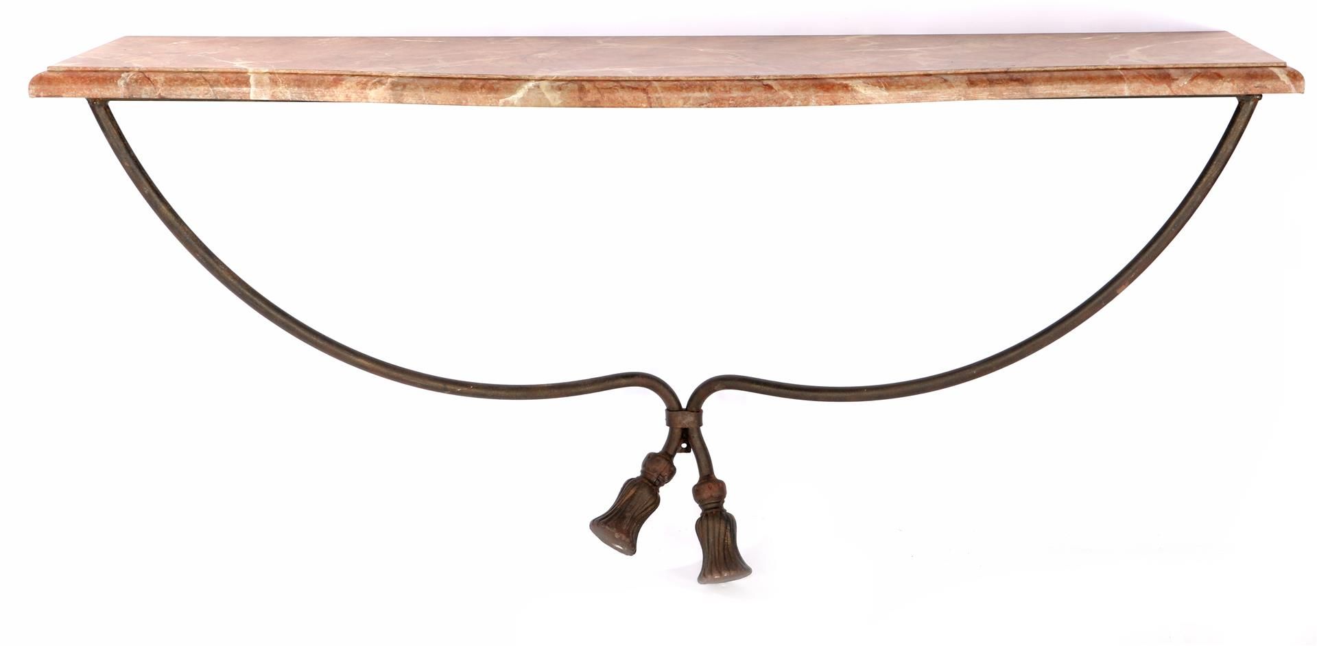 Wrought iron wall console