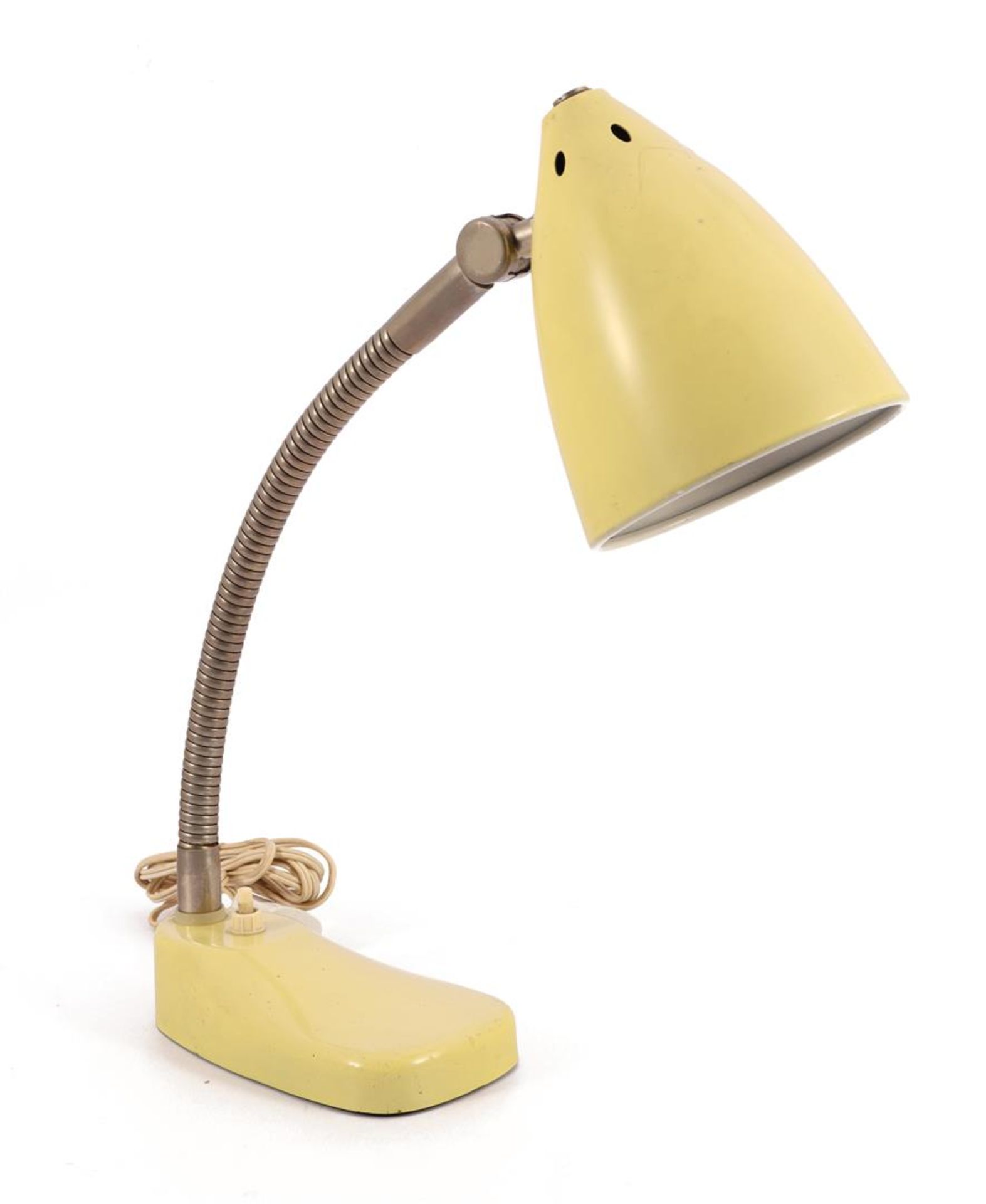 Design H. Busquet for Hala Zeist, yellow metal desk lamp