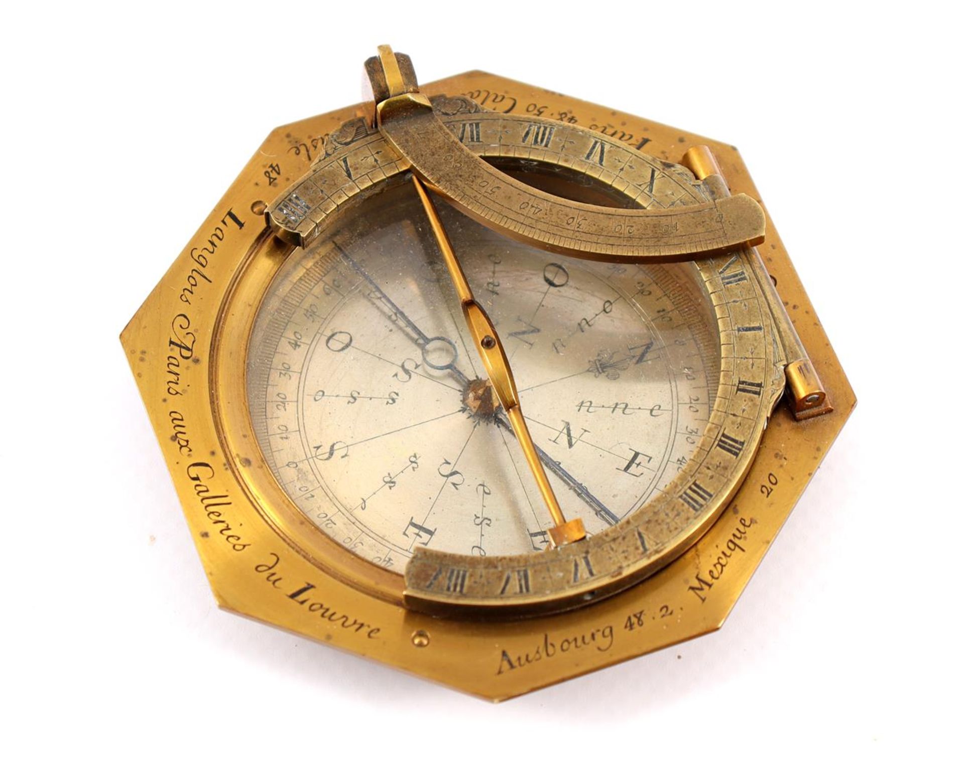 19th century French brass sun compass - Bild 5 aus 5