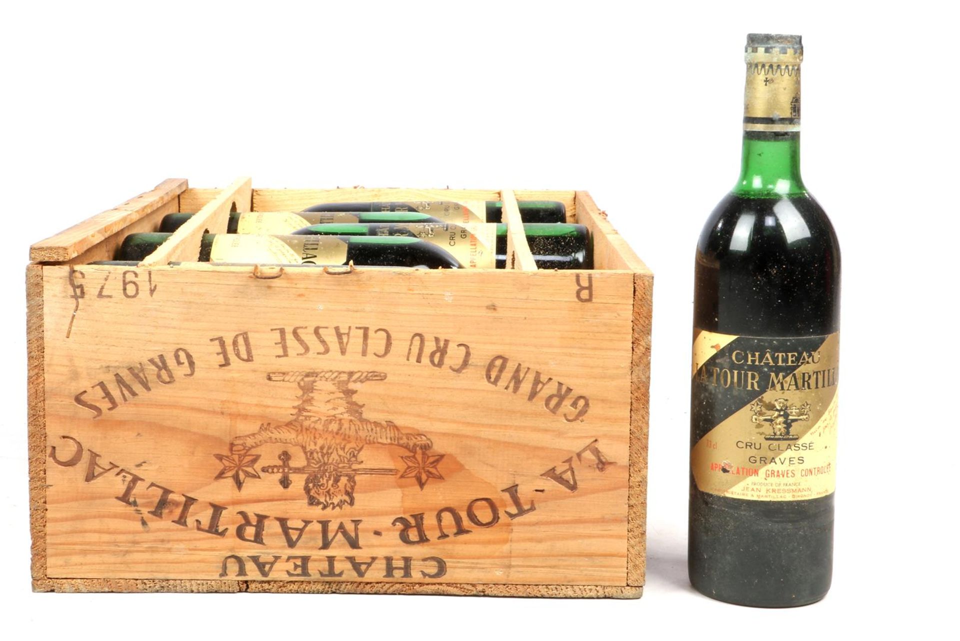 Box with 12 bottles of red wine