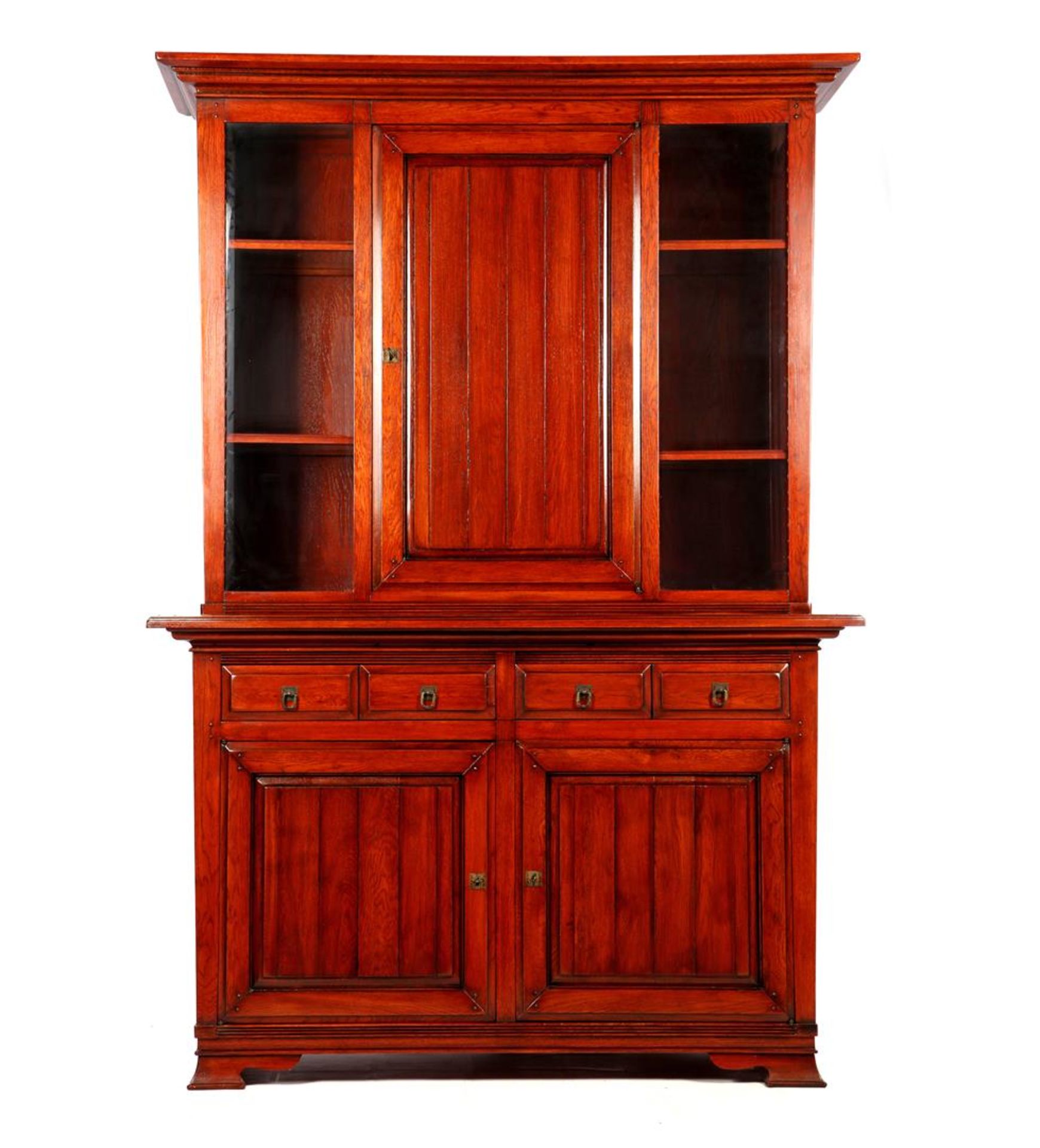 Oak cherry color 2-part cabinet