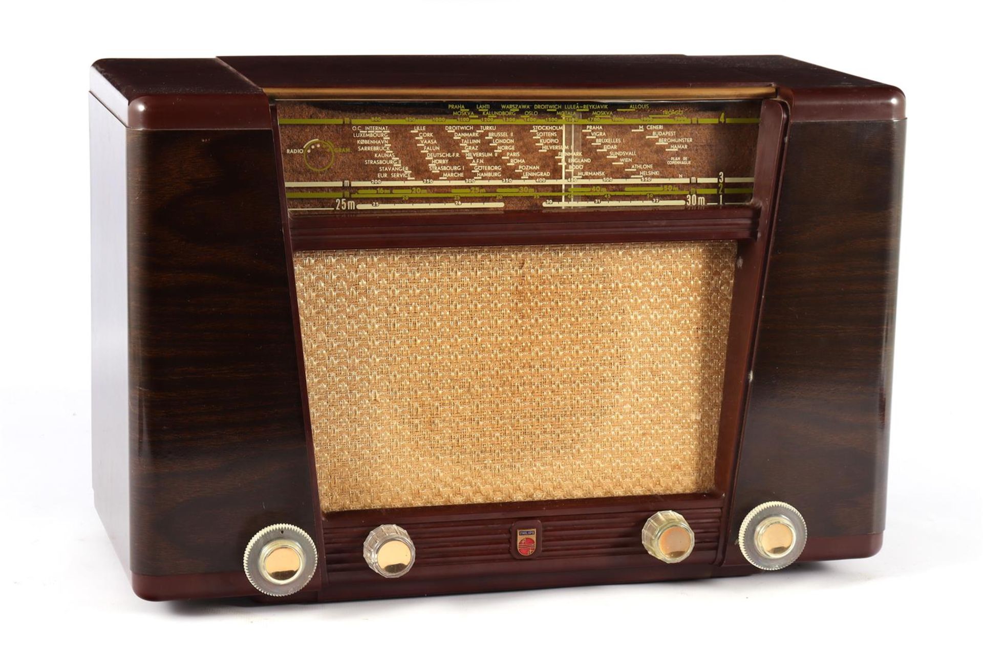 Philips radio in bakelite cabinet