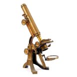 19th century English brass microscope