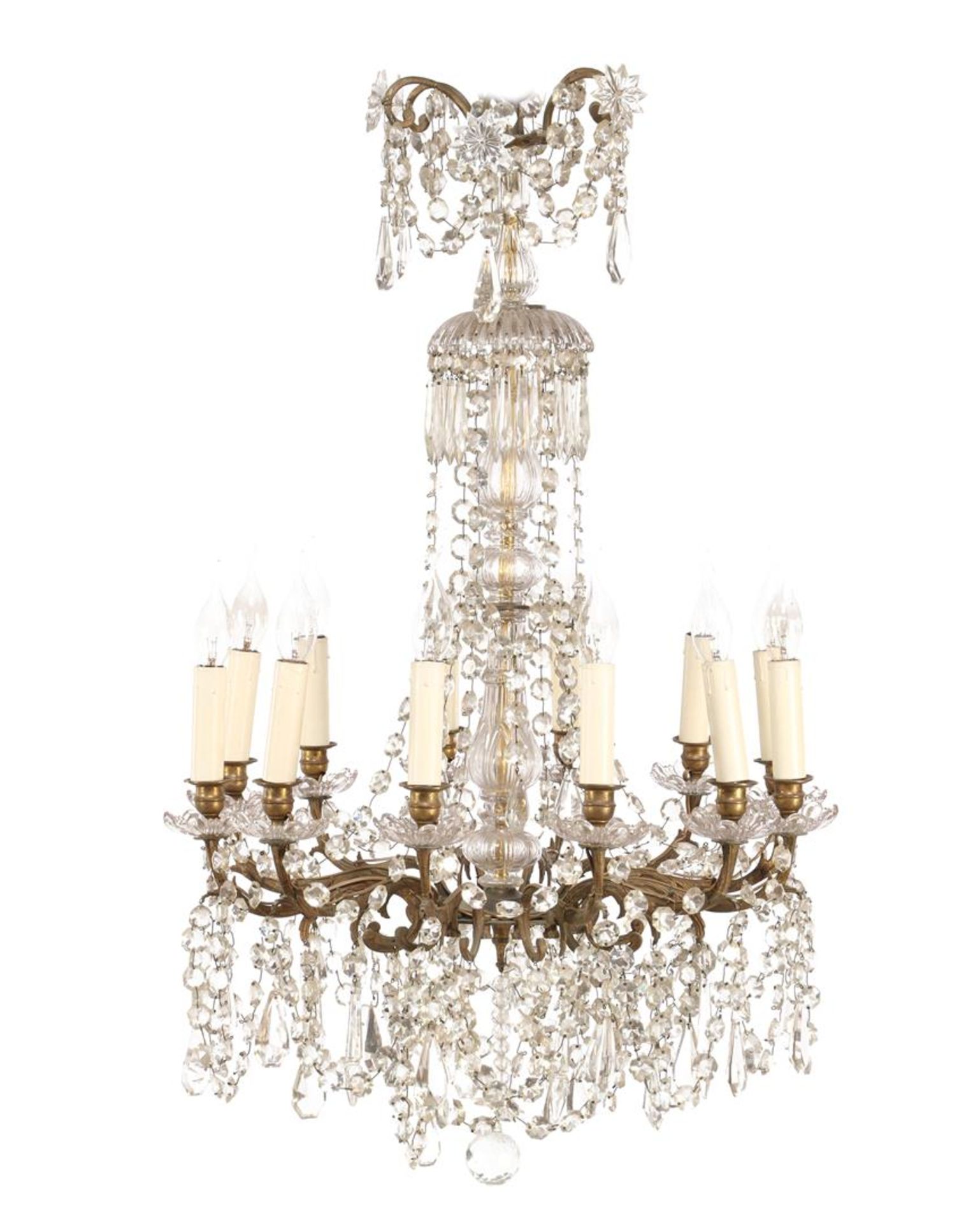 Crystal 12-light chandelier