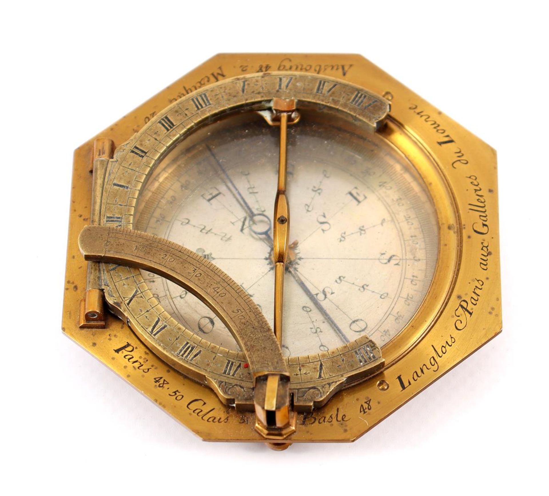 19th century French brass sun compass - Bild 2 aus 5