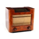 Philips radio in wood with bakelite cabinet