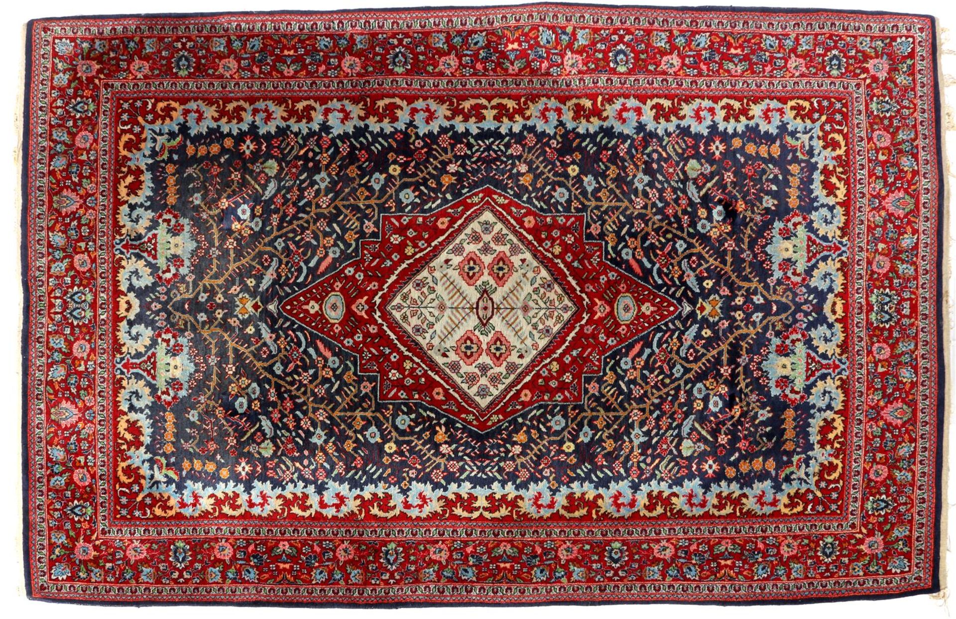 Hand-knotted carpet with Oriental décor