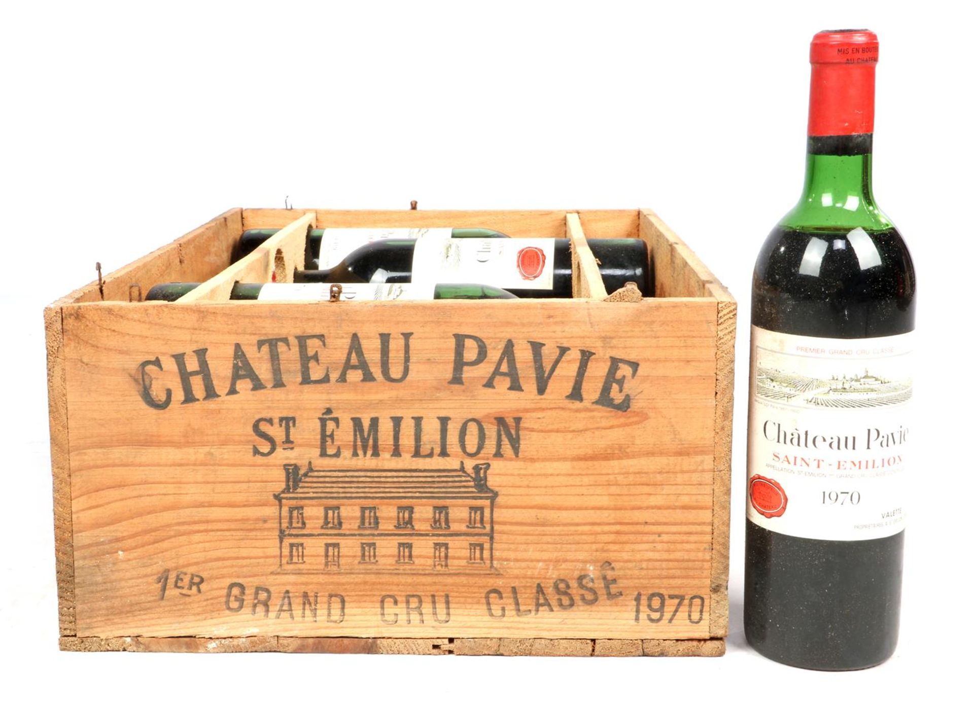 Box with 11 bottles of red wine