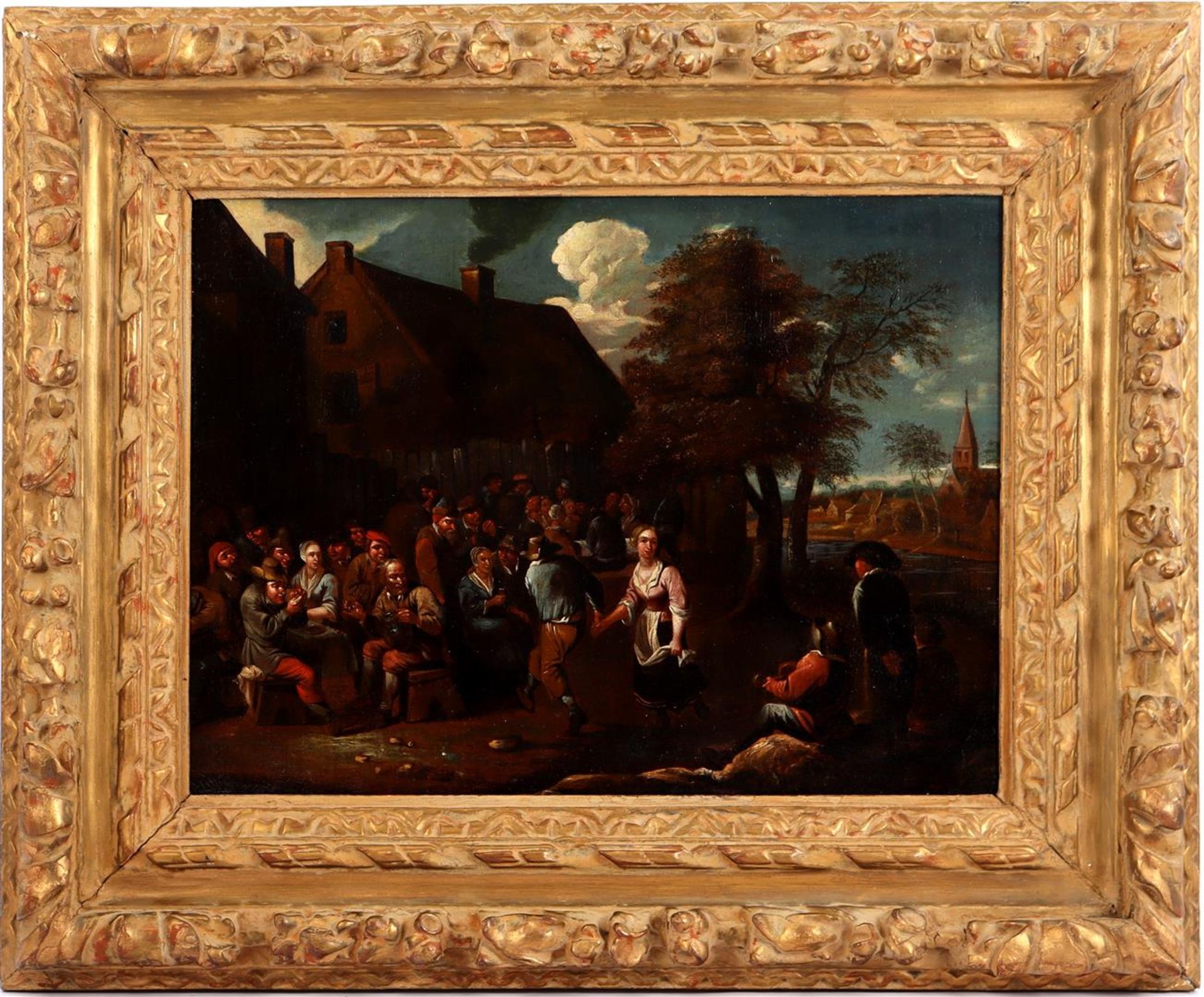 Monogram DT, scene with partying crowd