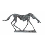 Bronze sculpture of a dog