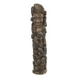 African coromandel wood richly decorated statue