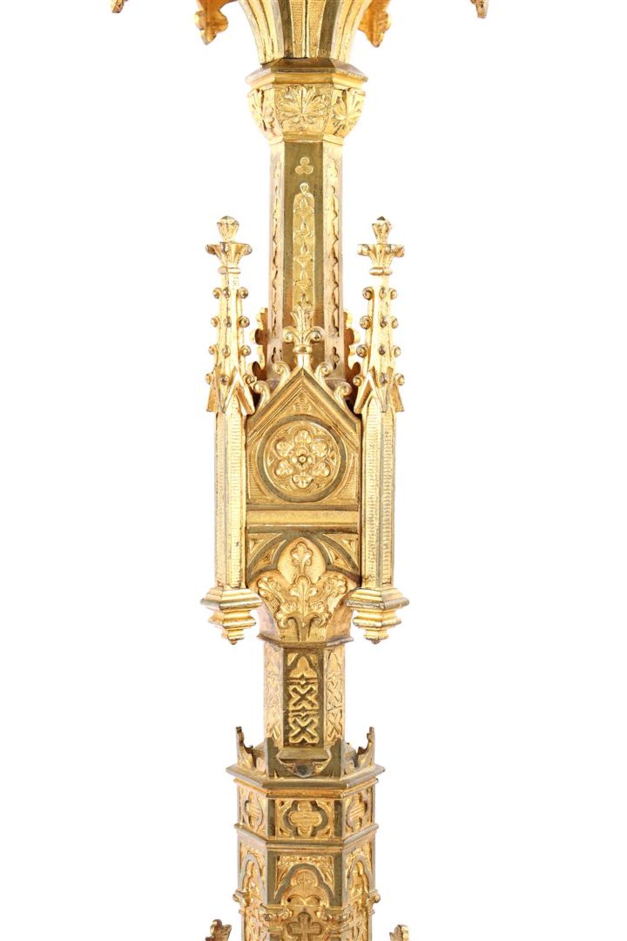 Classic copper candlestick in Neo-Gothic style - Image 2 of 6