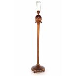 Wooden table lamp base in Art Deco style