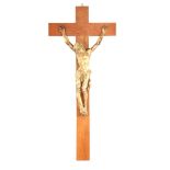 Oak crucifix with plaster corpus