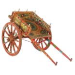 Original donkey cart with very nice stitching and beautiful painting