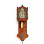Frisian tail clock in oak case, 19th century