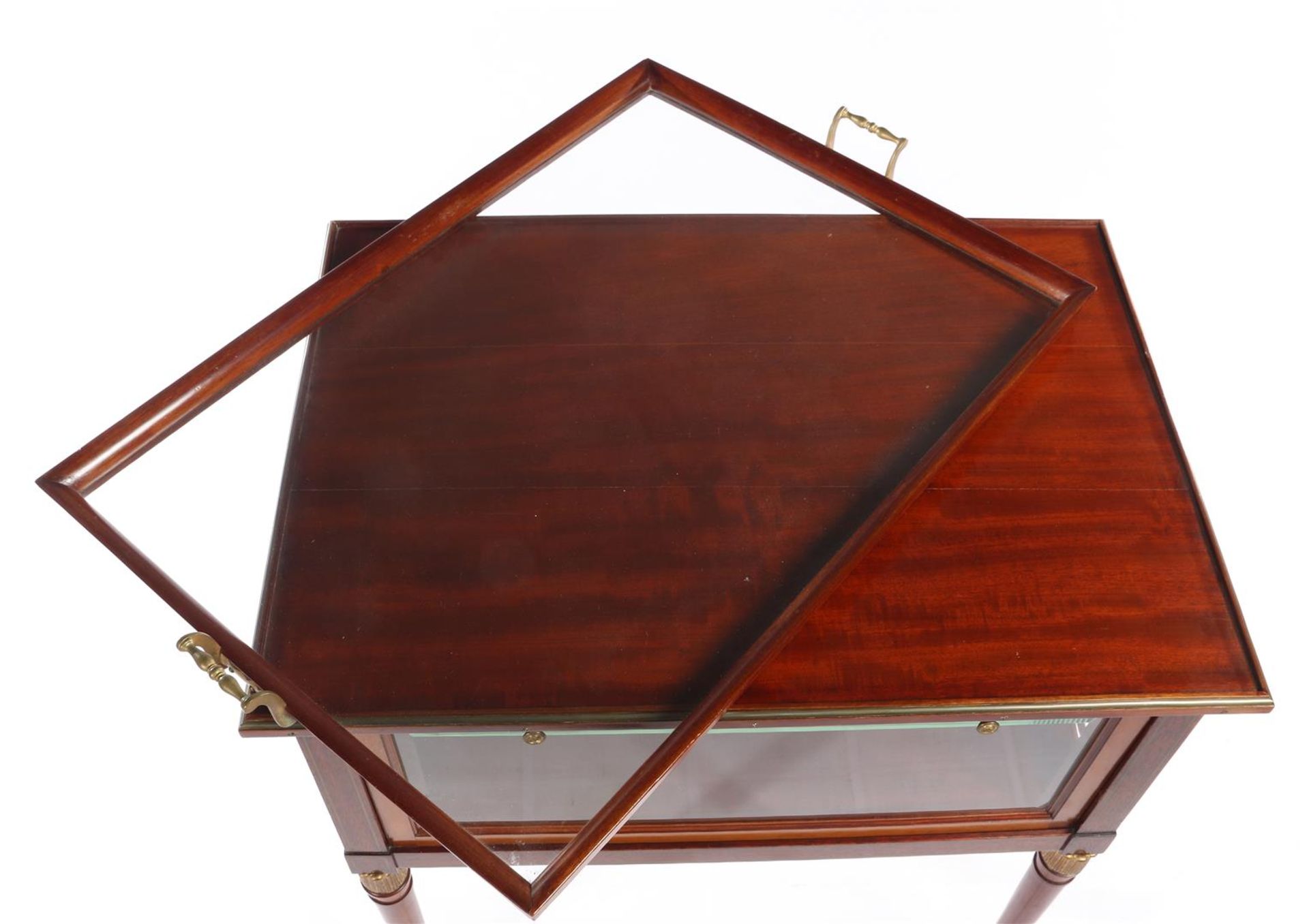 Beautiful walnut veneer Empire-style tea table with separate tray - Bild 4 aus 6