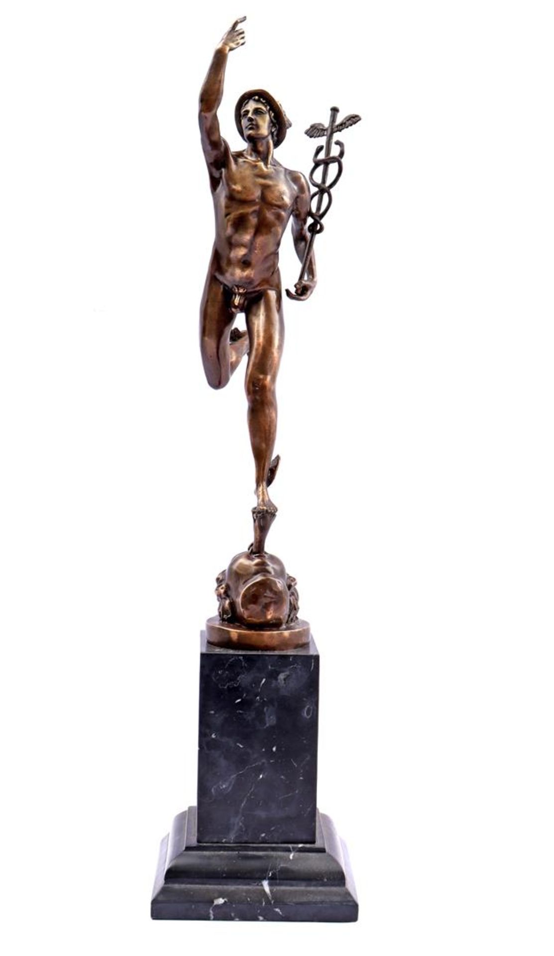 Bronze statue of the god Hermes, god of trade - Image 2 of 2
