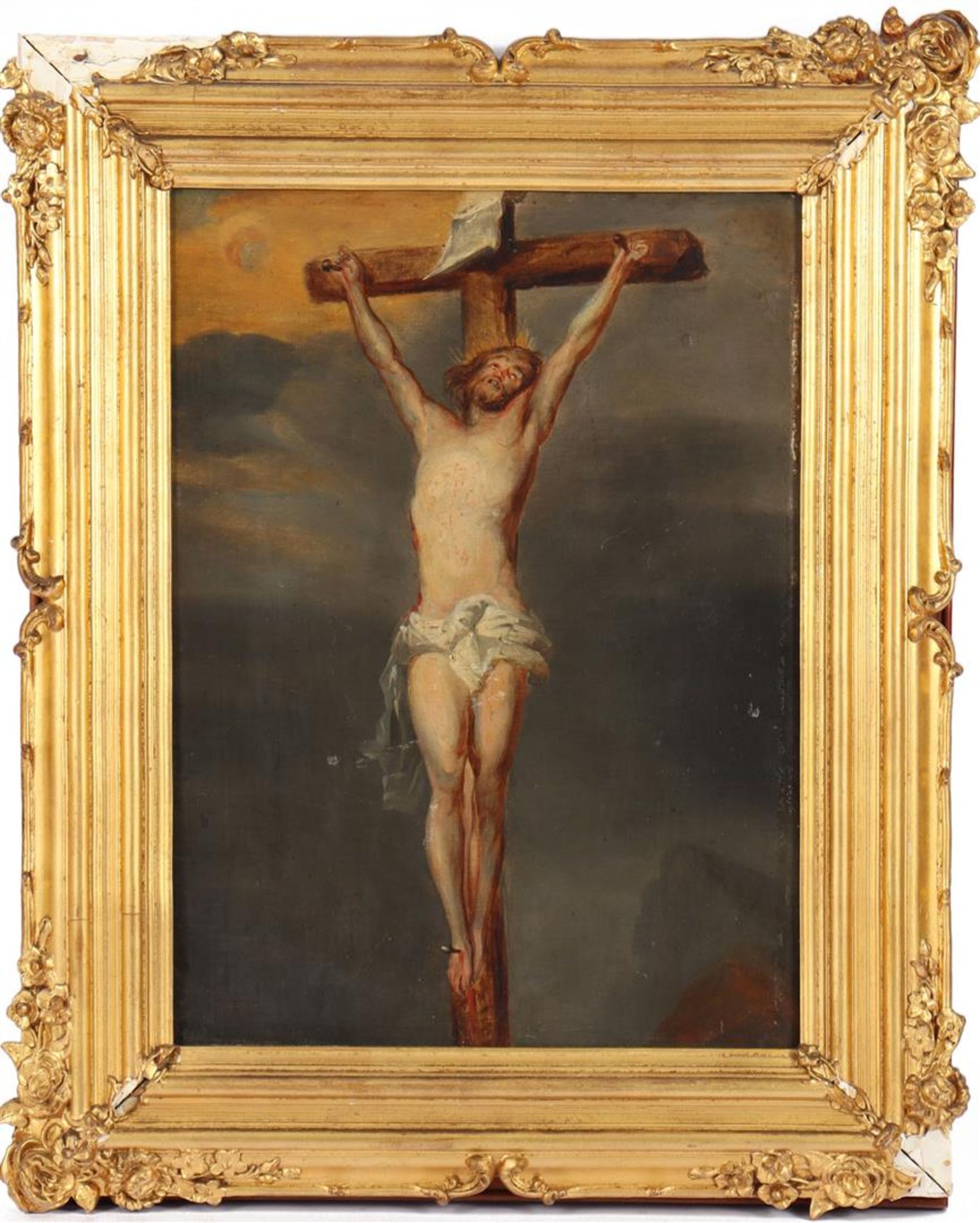 Anonymous, Christ on the cross, 19th century panel